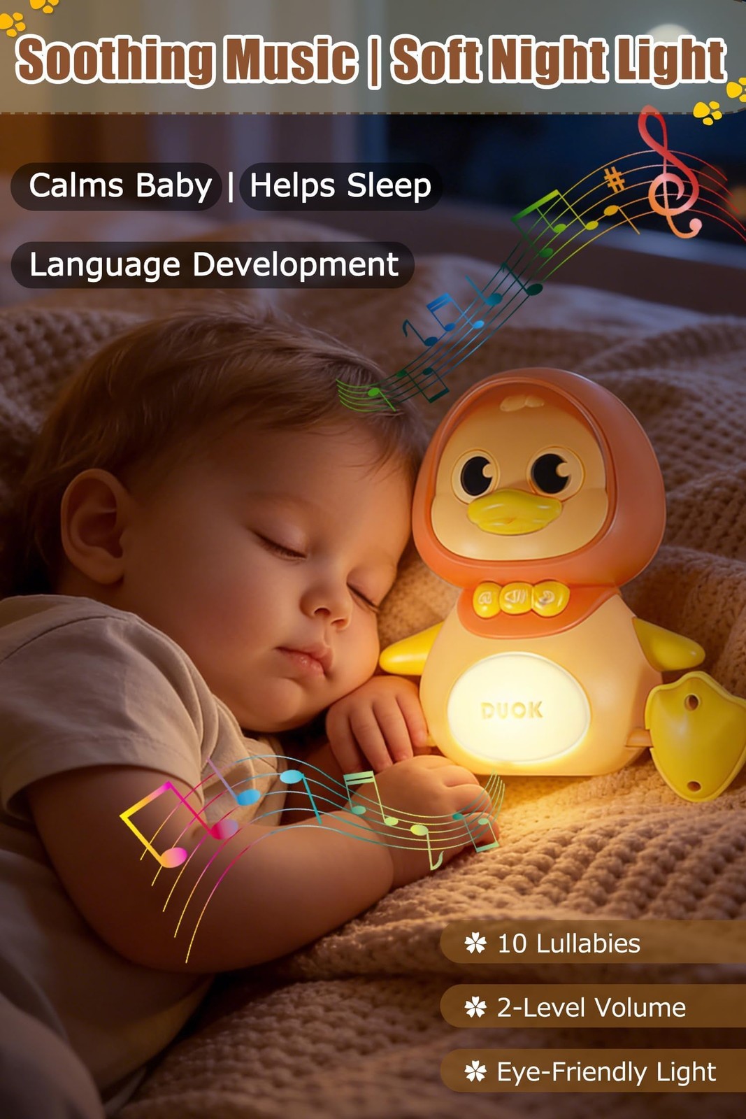 JUYEE Baby Toys 6-12 Months Set of 4 Magnetic Ducks Family, Tummy Time Toys w…