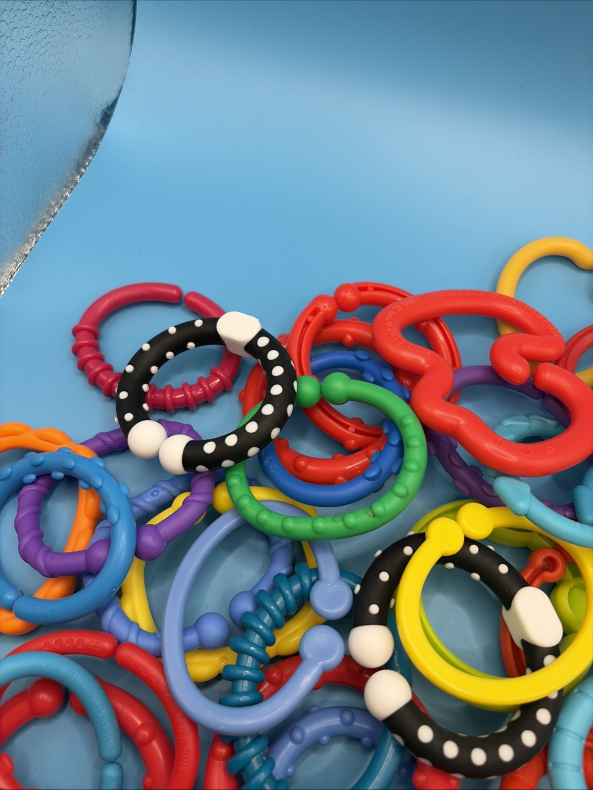 Baby Toy Links Rings Lot Sensory Teething Stroller Car Seat Mixed Brands Colors