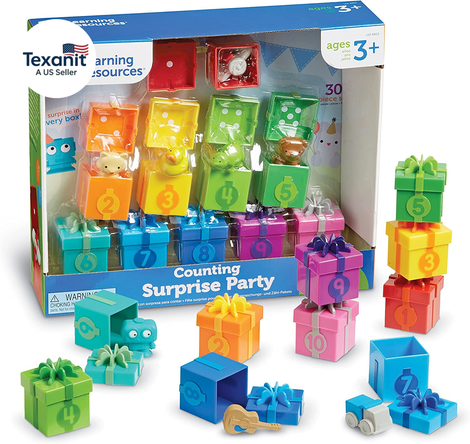 Counting Surprise Party – Toddler Montessori Toys, Stacking Preschool Activities