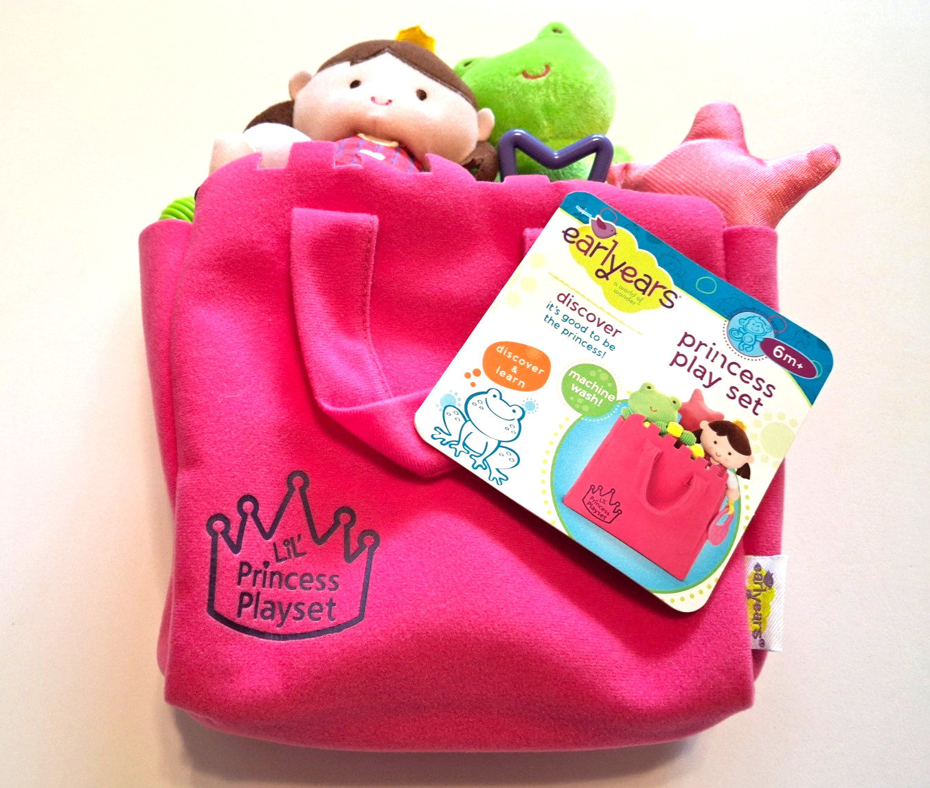 Earlyears Lil’ Princess Play Set 6m+ Baby Toy Set 4 Toys W/ Carrying Bag New
