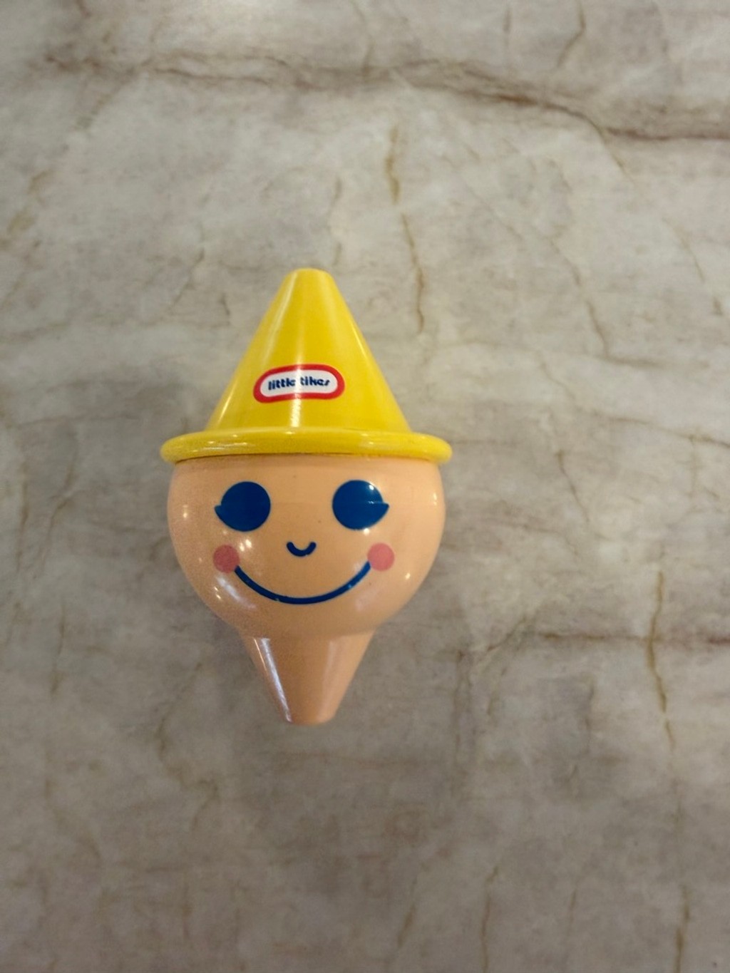 Vintage Baby Little Tikes clown spinning top Yellow & Beige Toy One Size