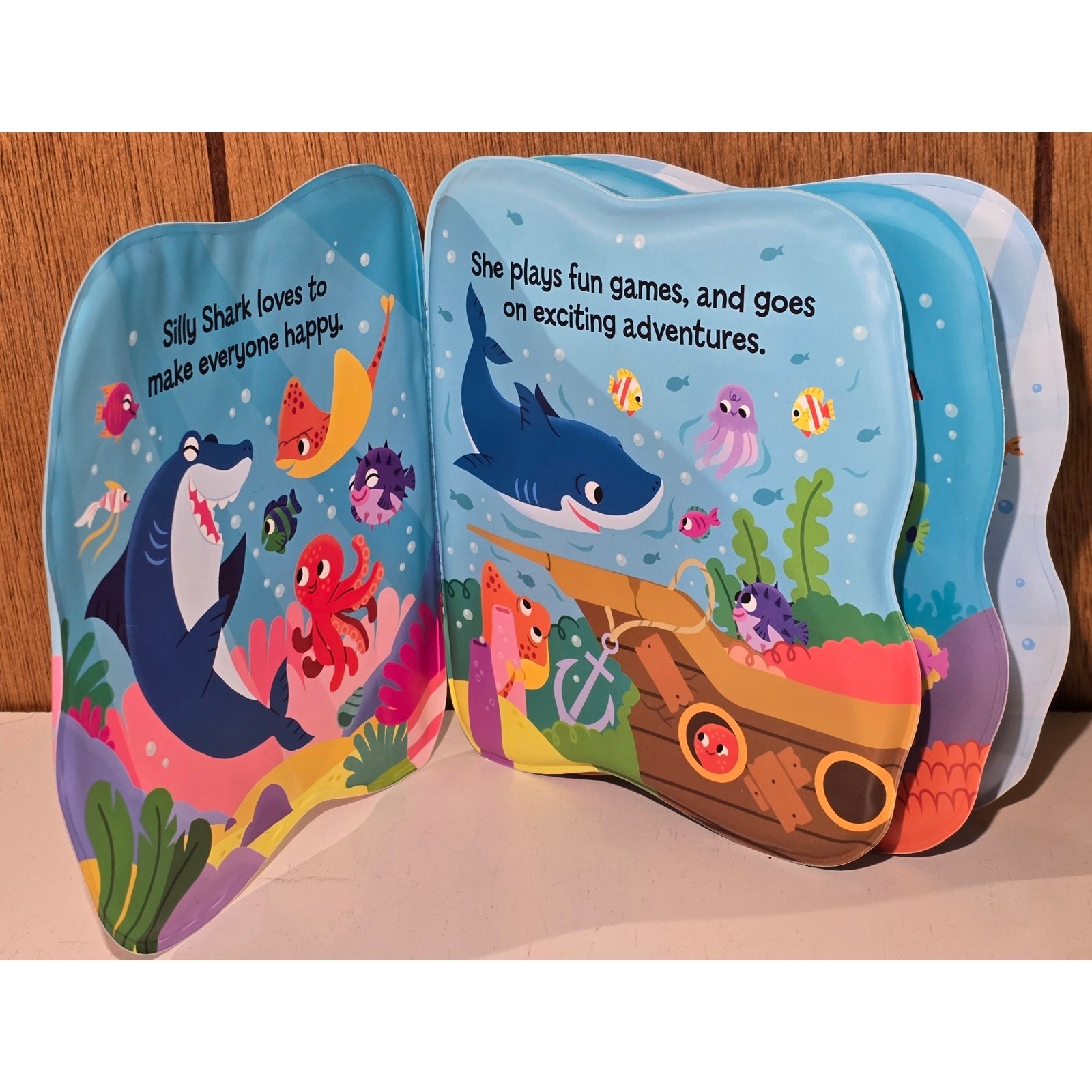 Silly Shark Bath Book Color Changing Waterproof Squishy Baby Toddler Toy