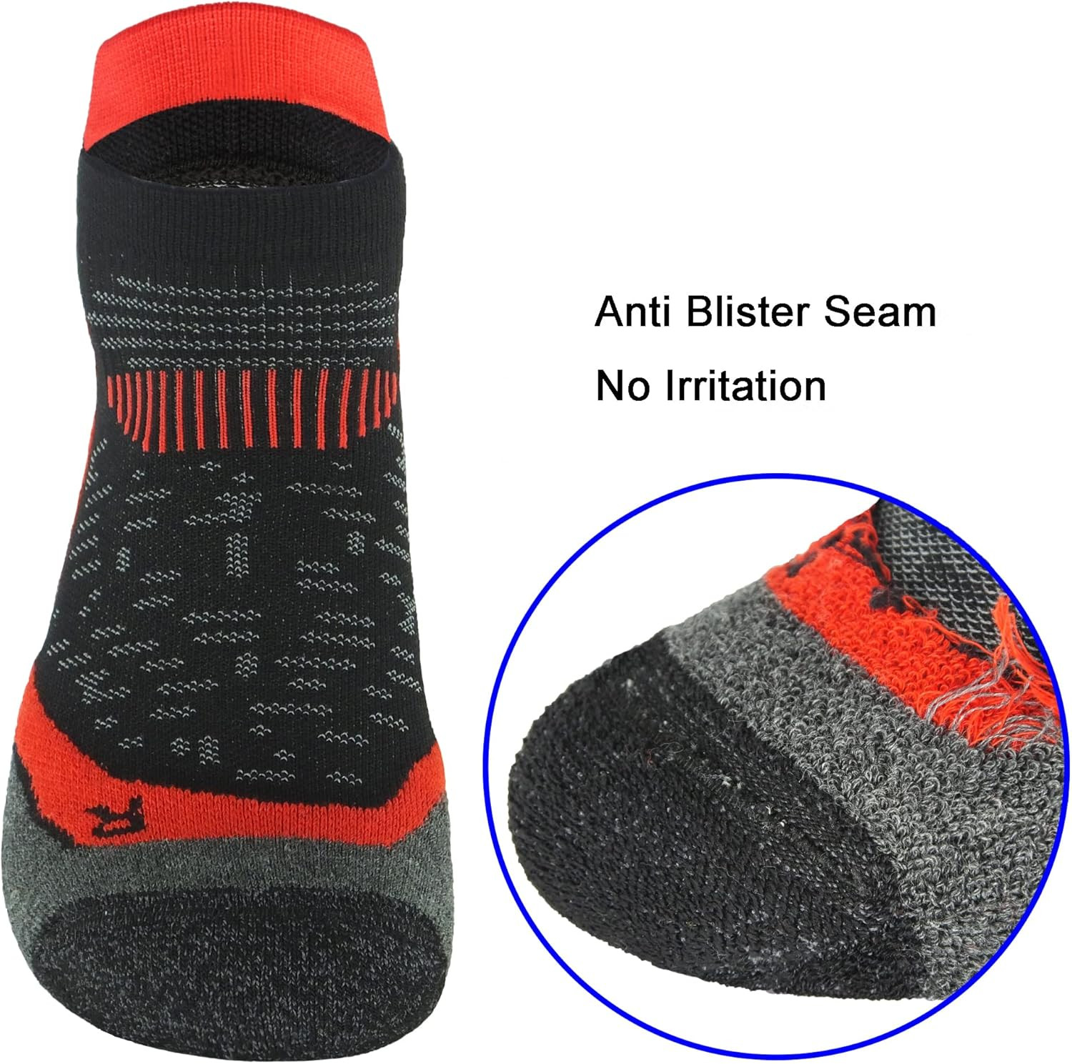 Mens and Womens Anti Odor Quick Dry Sweat Resistant Padded Low Cut/Quarter Compr