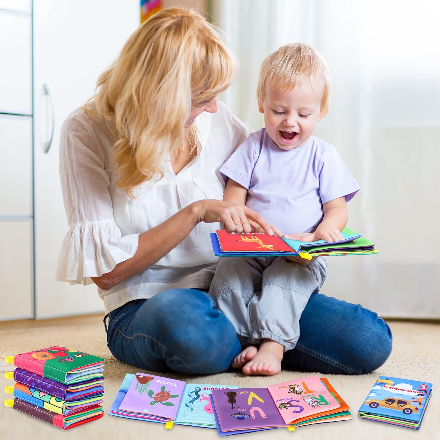 Baby Bath Books – Soft, Waterproof Cloth Books for Infants and Toddlers (Pack of