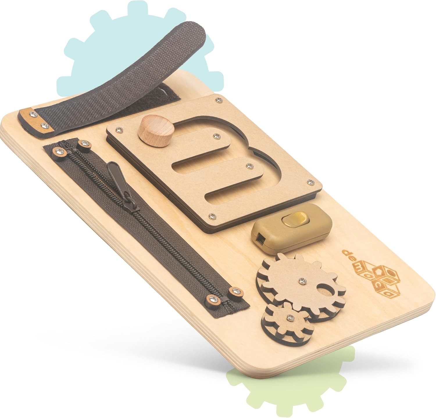 Toddler Busy Board for 1 Old, Travel Baby Wooden Montessori Busy Board for T…