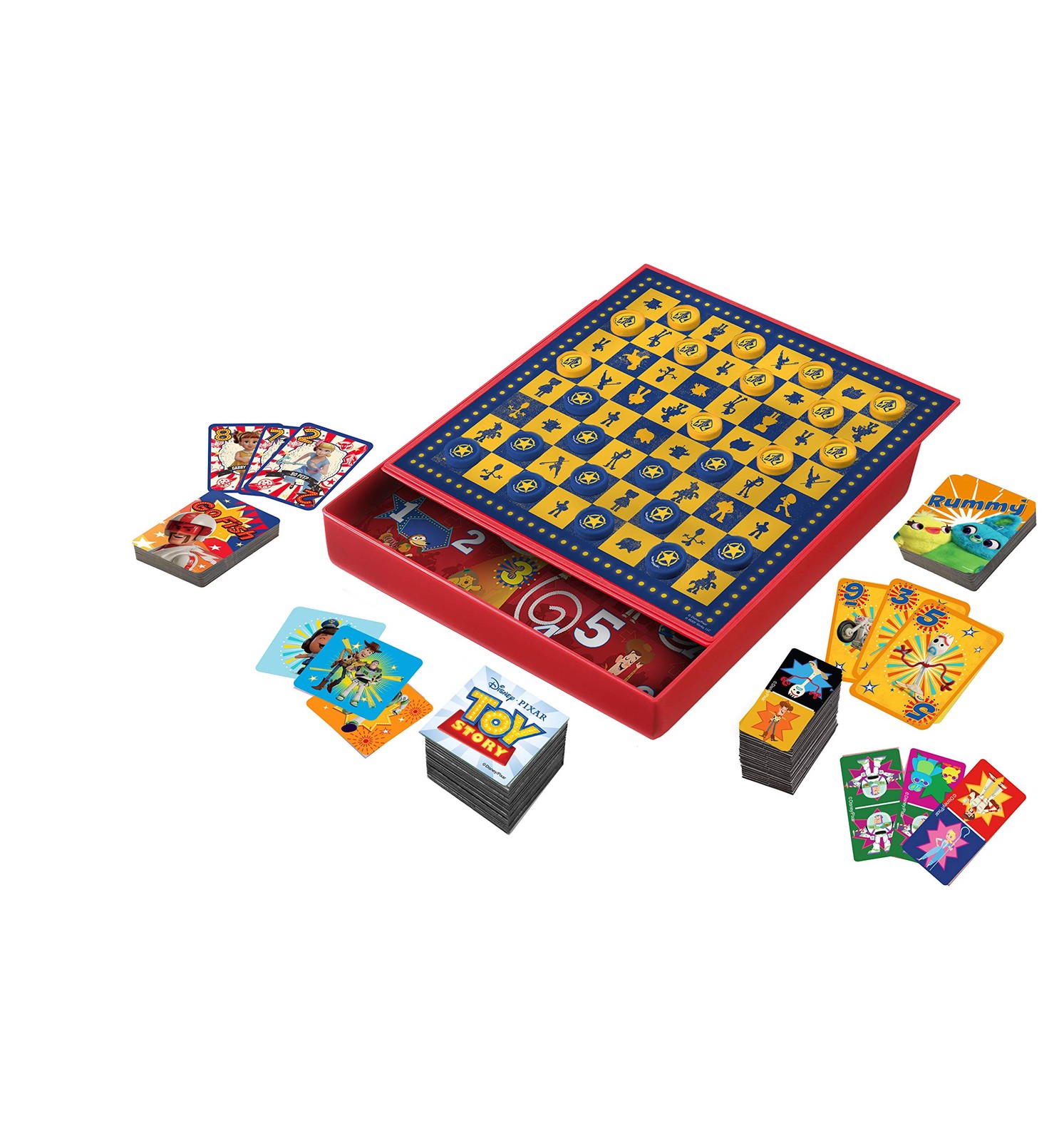 Disney Pixar Toy Story 4 6-in-1 Game House Bingo Memory Match Dominoes Snakes