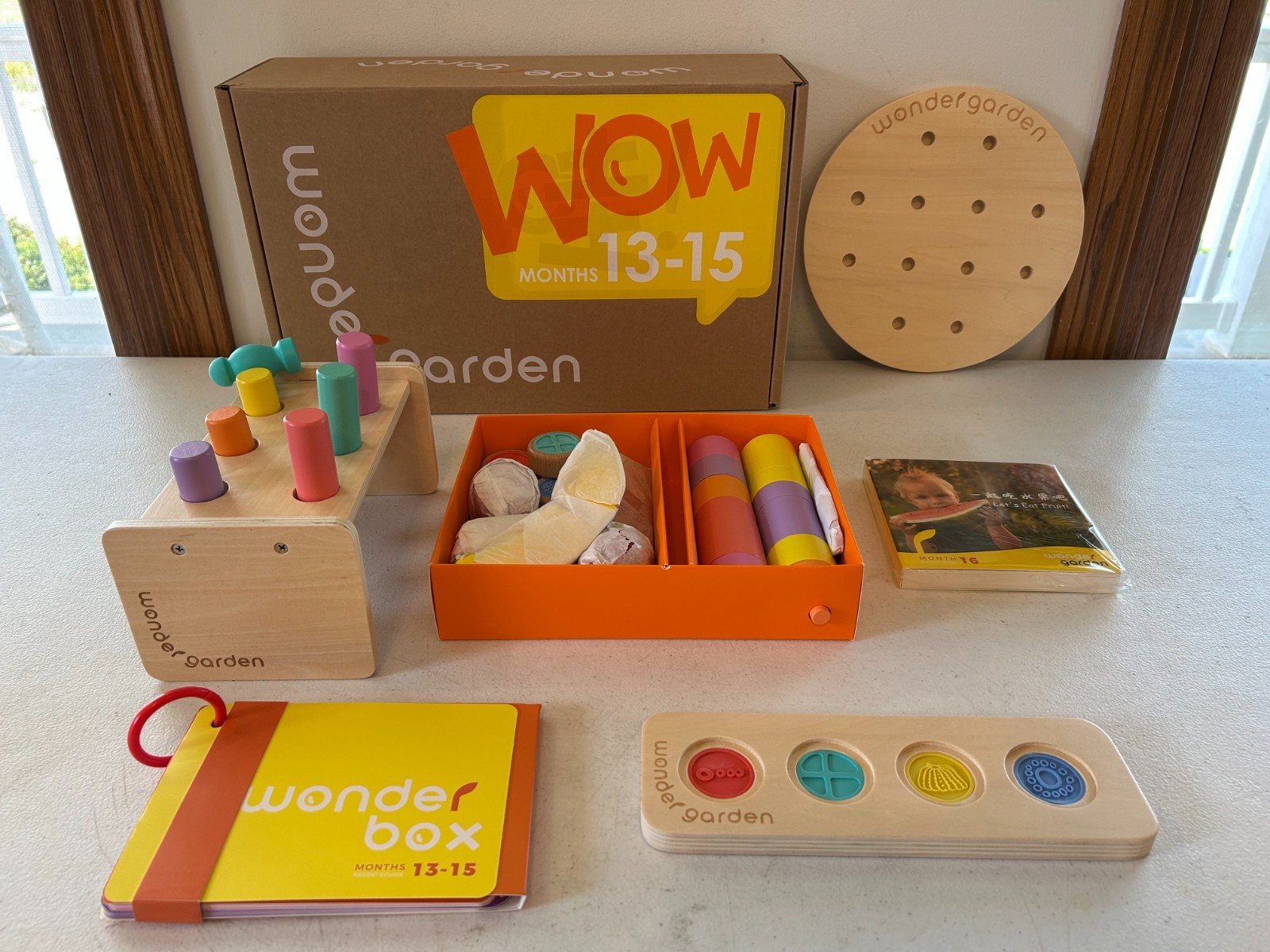 Wonder Garden Box Wooden Blocks Developmental Educational Baby Toy Months 13-15