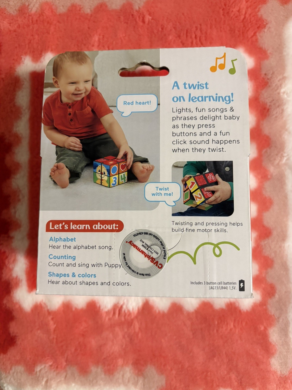 Fisher-Price Laugh & Learn Puppy Activity Cube Musical Toy Age 9-36 Months