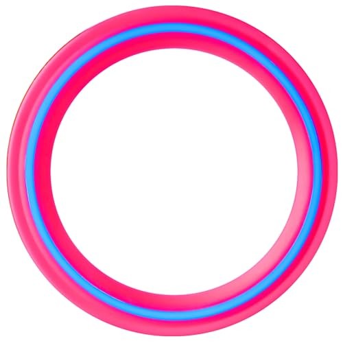 JEEFUD Flying Disc for Kids Adults 11 inch Flying 3pcs (Blue，pink&turquoise)