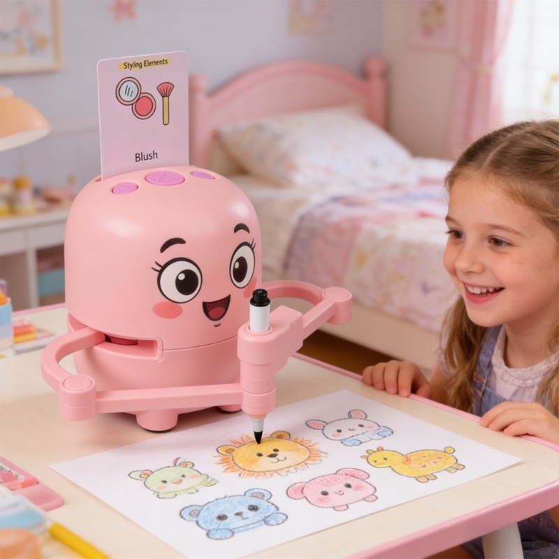 Child Safe ABS Drawing Robot Promotes Creativity Through Guided Lessons