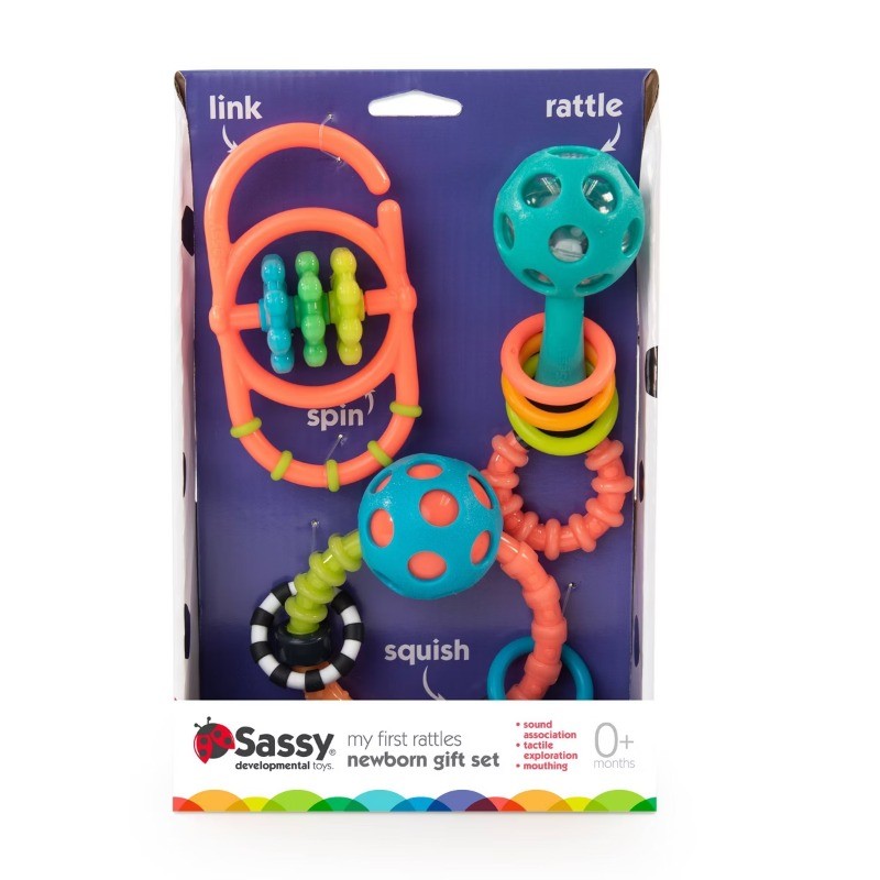 My First Rattles Newborn Gift Set Developmental Plastic Baby Toys