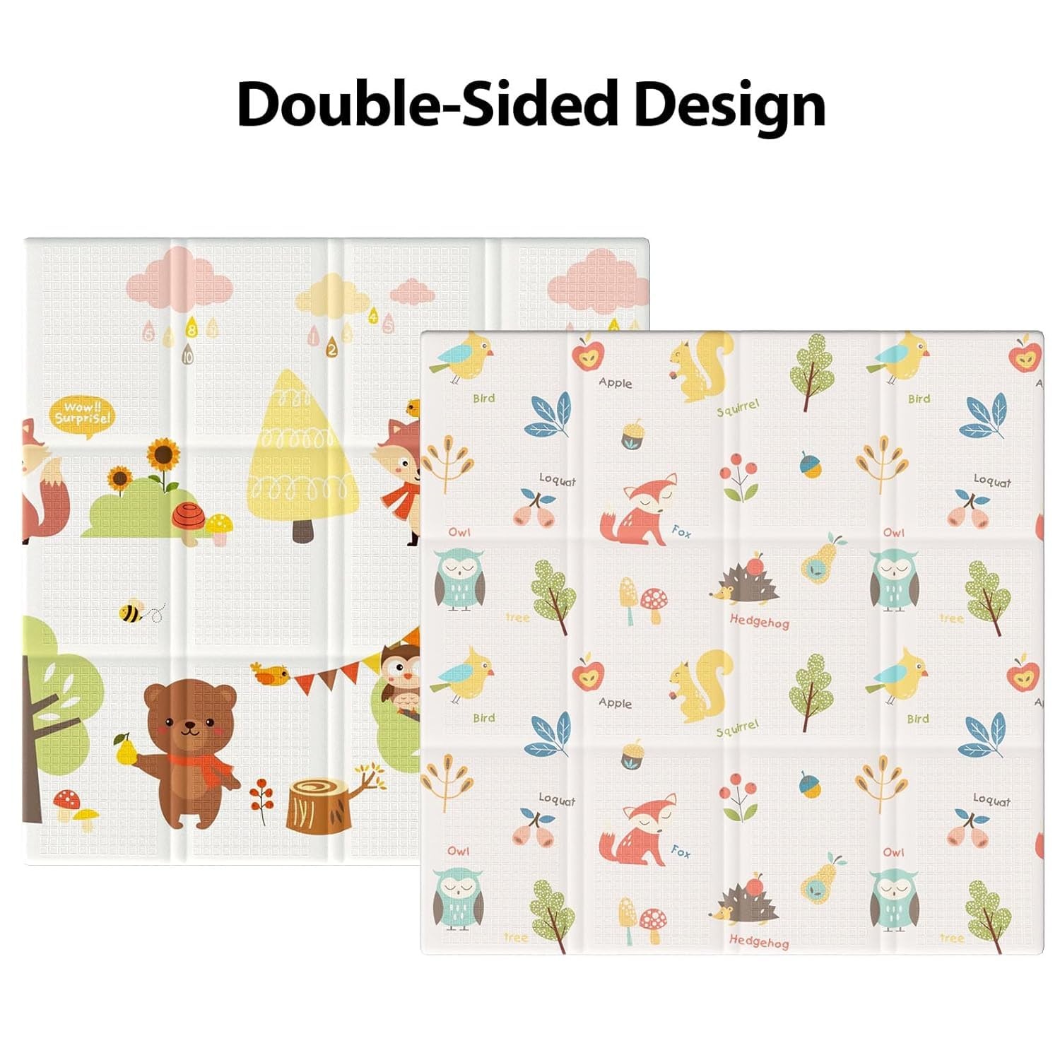 XVISHX Baby Play Mat, 50 x 50 Inch Mat Perfect for 50*50*0.4 In, Beige