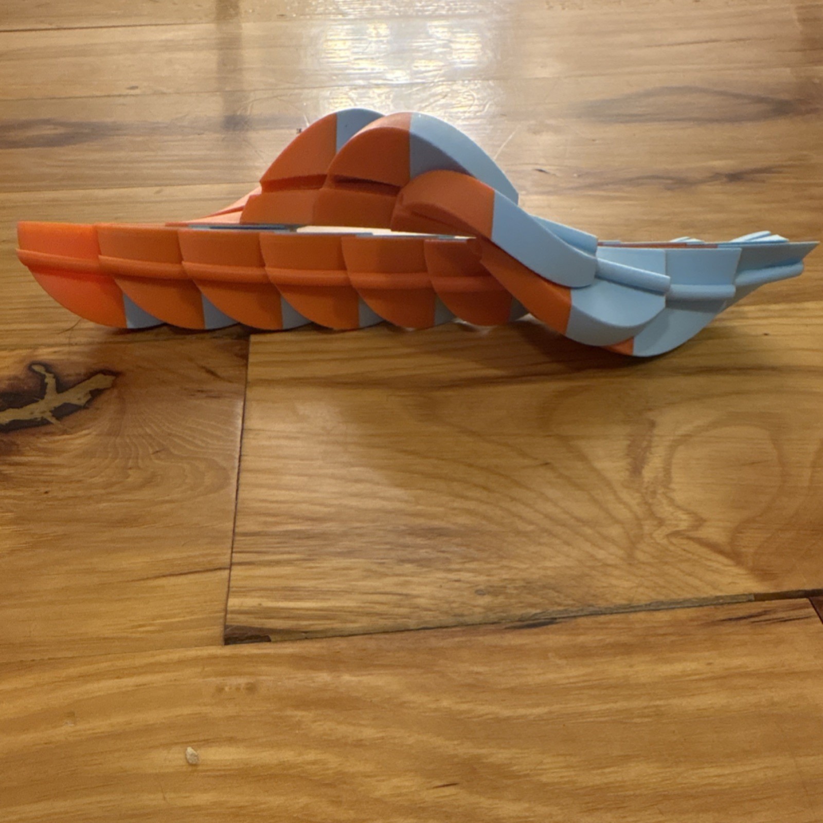 Orange Blue Transforming Ball Toy for Motor Skills & Hand-Eye Coordination
