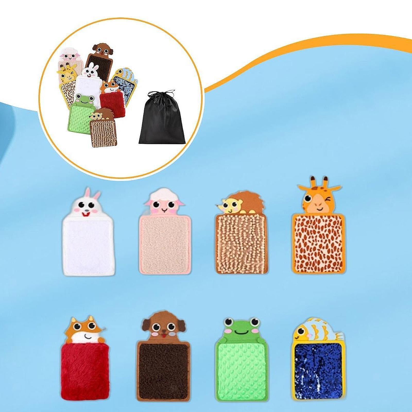 8x Sensory Mats Cute Tactile Play Educational Learning Toys Textured Sensory
