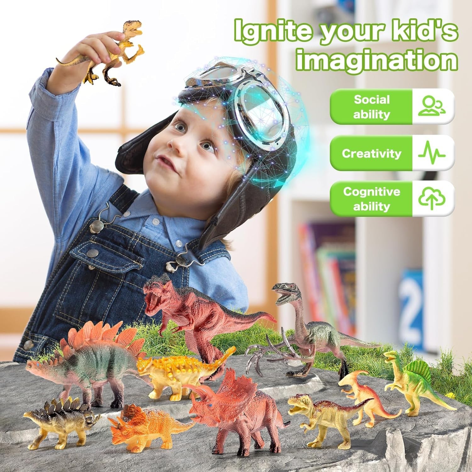 Imaginative Dinosaur Toy Set for Toddlers – 45 Realistic Figures & Accessories