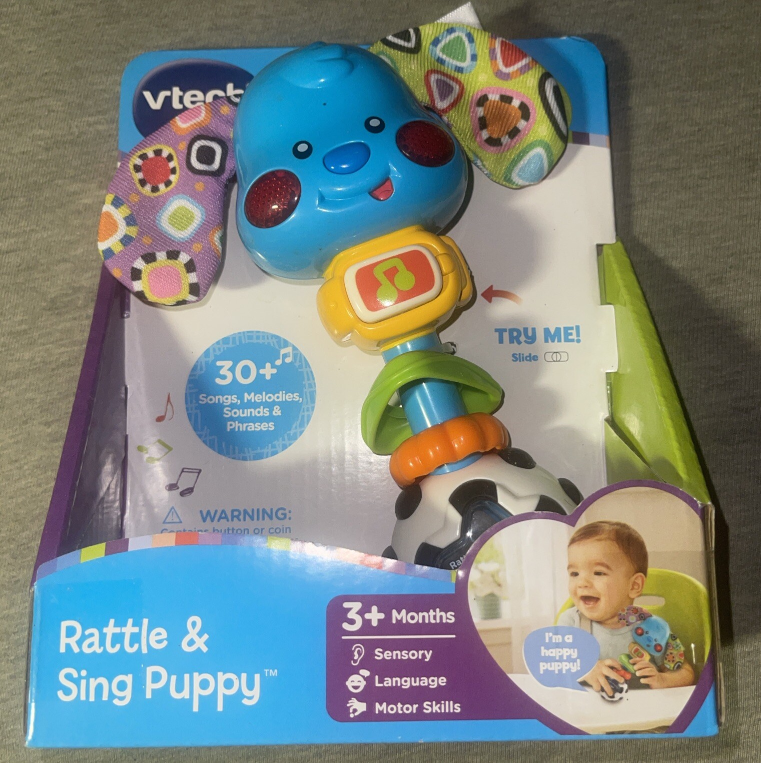 VTech Baby Rattle and Sing Puppy 30+ Songs, Melodies, Sounds and Phrases Infant