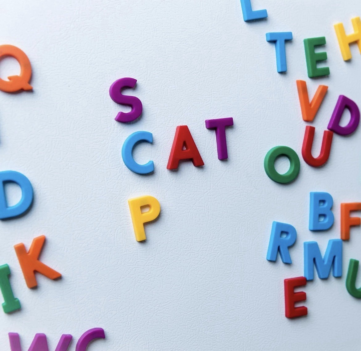 Multicolored Uppercase AlphaMagnets , Set of 42 Magnetic Letters