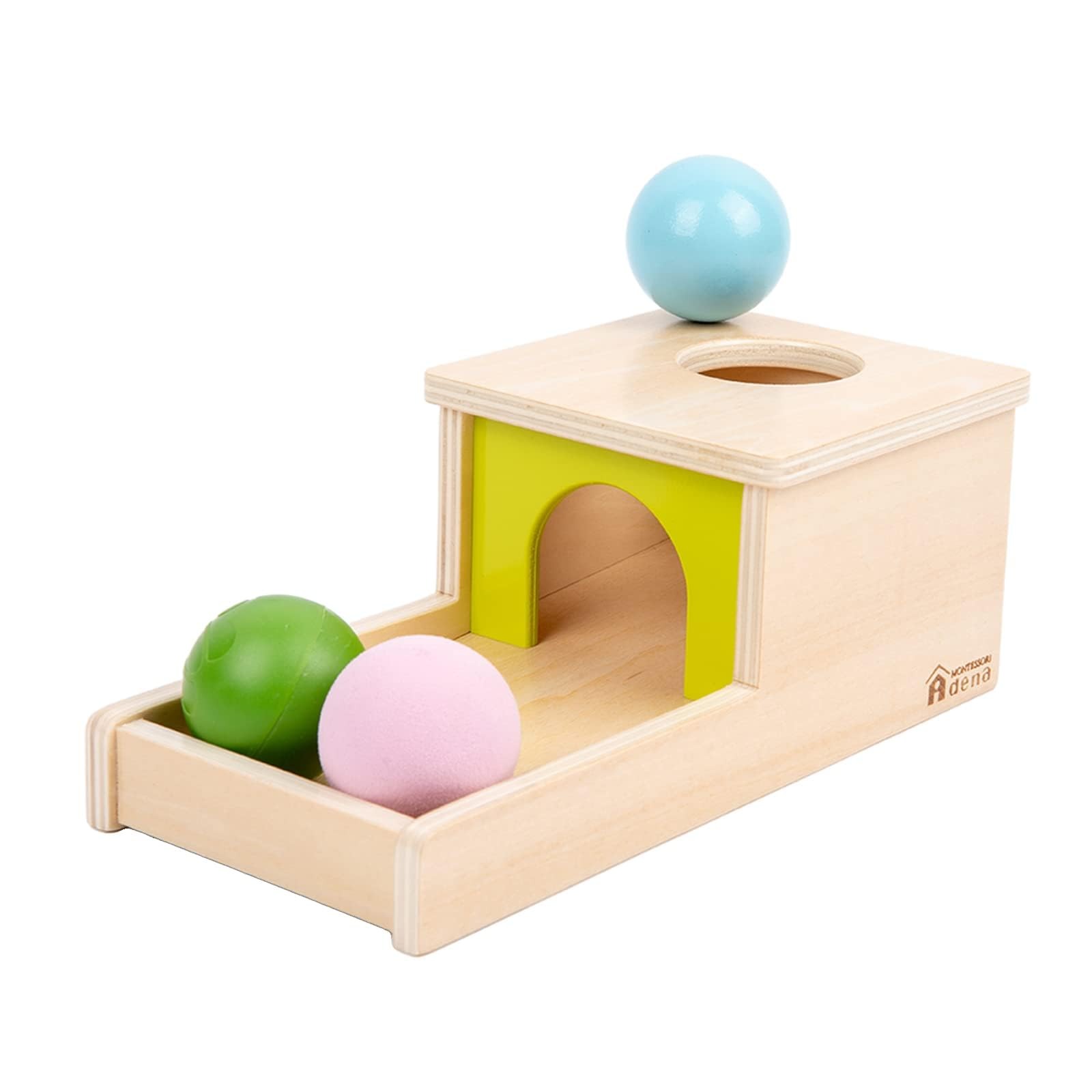 Adena Montessori Object Permanence Box with Tray Three Medium, Multi-color