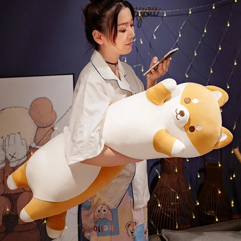 130cm Giant Long Shiba Inu Dog Plush Toy Throw Pillow Cushion Birthday Present