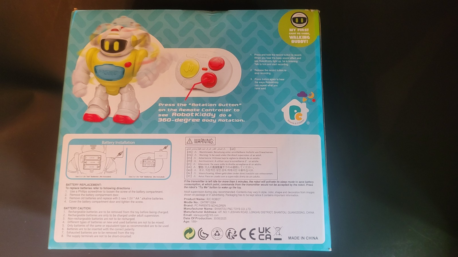 Learning Toys Baby Walking Activity Remote Control Robot with Musical, Sounds…