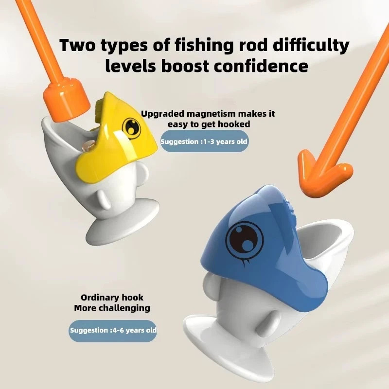 Dinosaur Simple Magnetic Fishing Play Rod Game Toy with Rod Kids Educational Toy