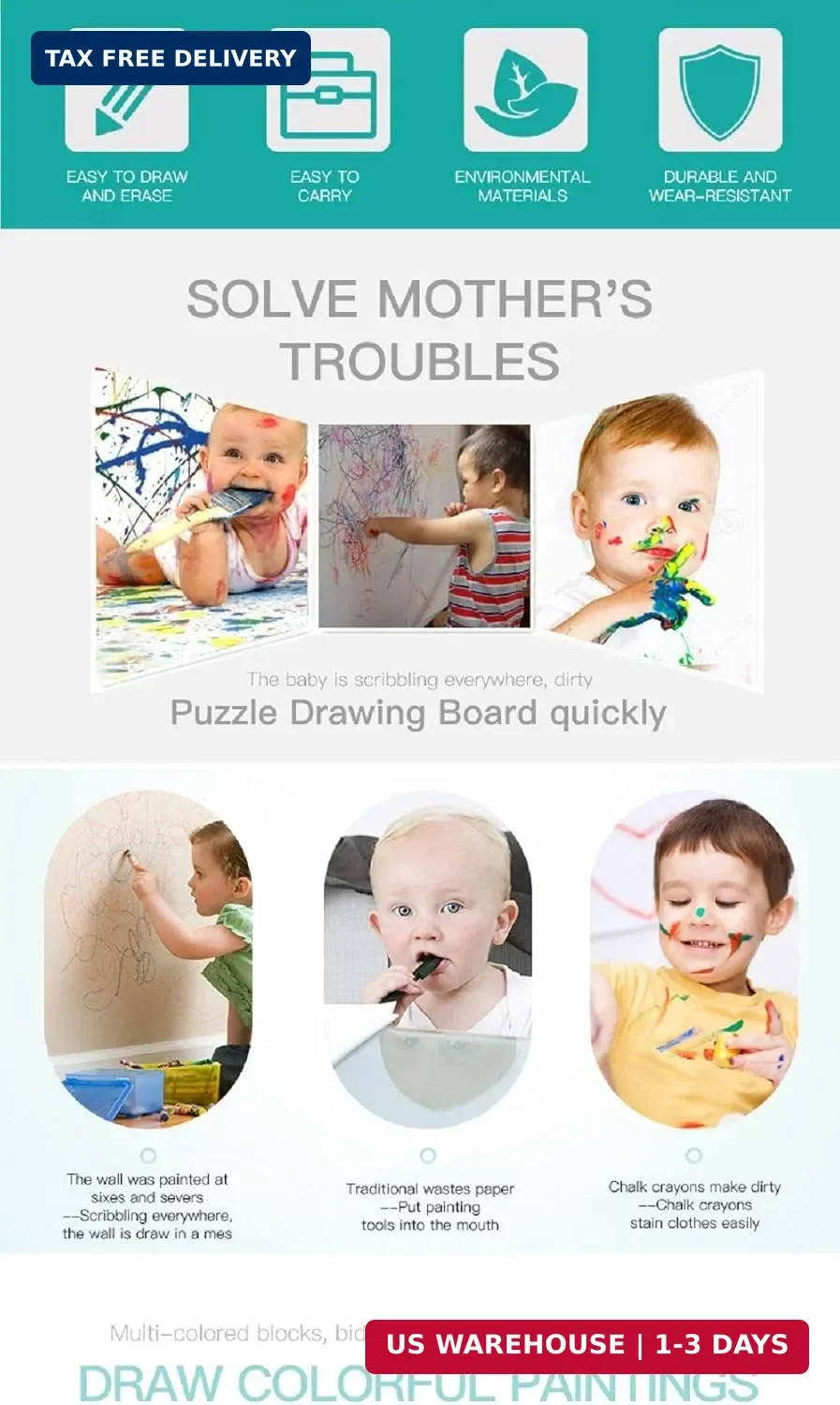 Wellchild Magnetic Drawing Board for Toddlers,Travel Size Toddlers Toys A Etch T