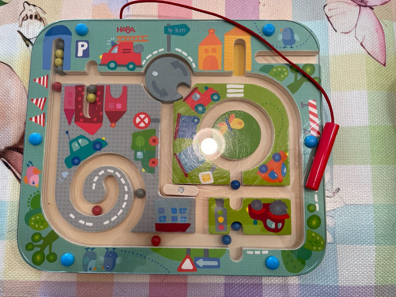 HABA Magnetic Game – Town Maze. Magnetic Wand. Excellent Condition.