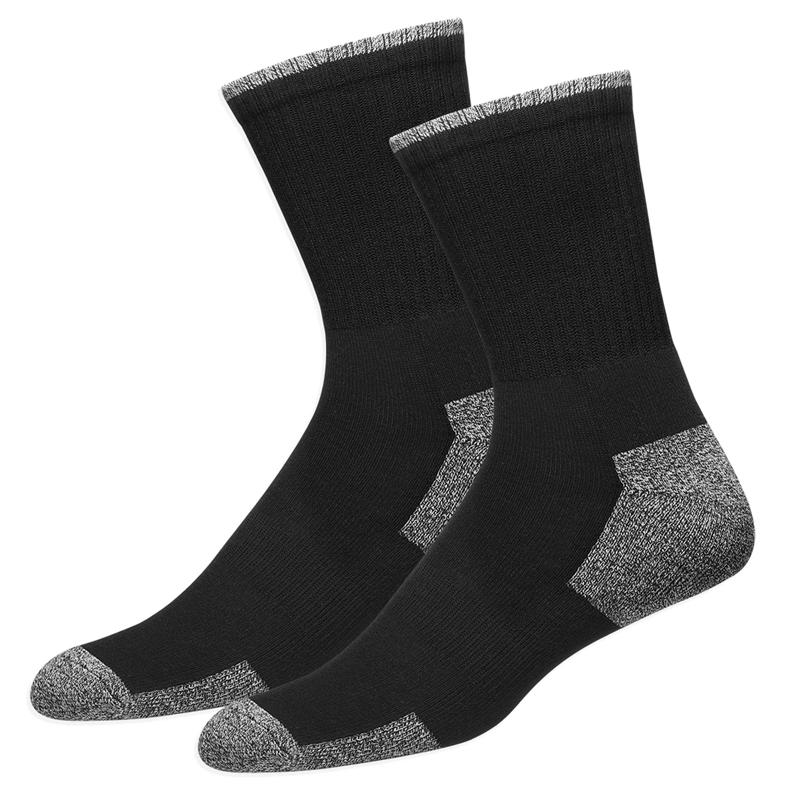 SOXCO Men’s Crew Socks 10-Pack Cushion Reinforced Durable Socks, Pack of 10 P…