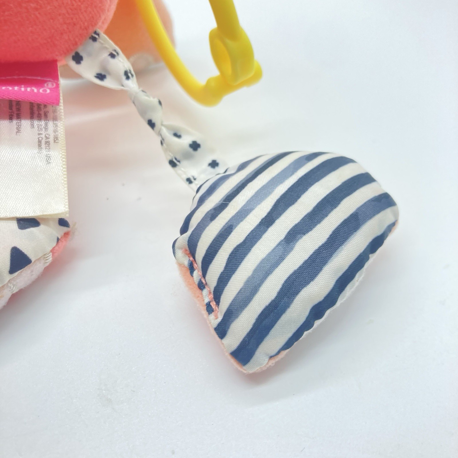 Infantino Topsy Cow Pal Rattle Teether Baby Infant Activity Stroller Plush Pink