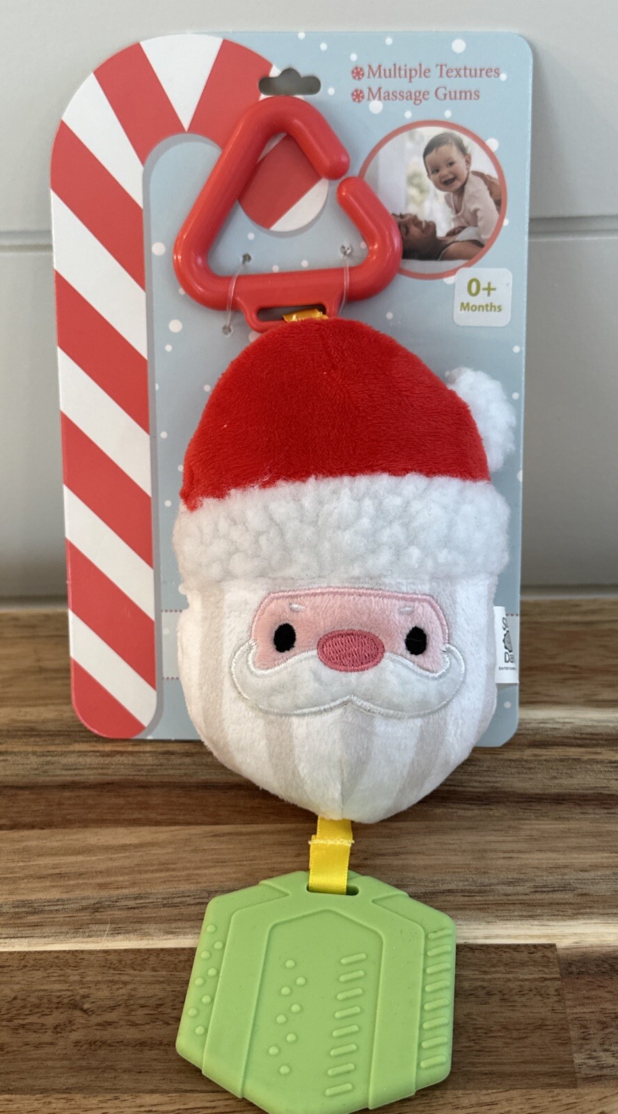 X) New Santa Sensory Toy Rattle 0+ Months Suny Days Food Grade Silicone NIP