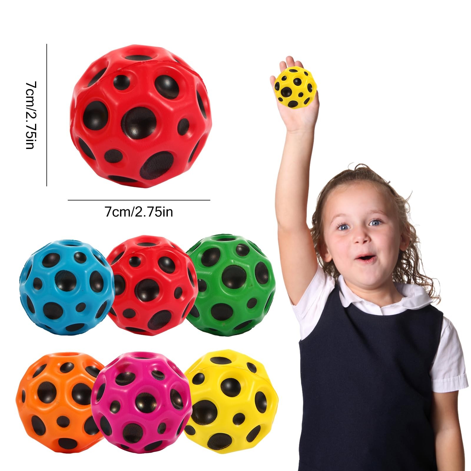 3PCS Mini Super High Bouncing Balls ToysRubber Space Toy for Kids [MA]