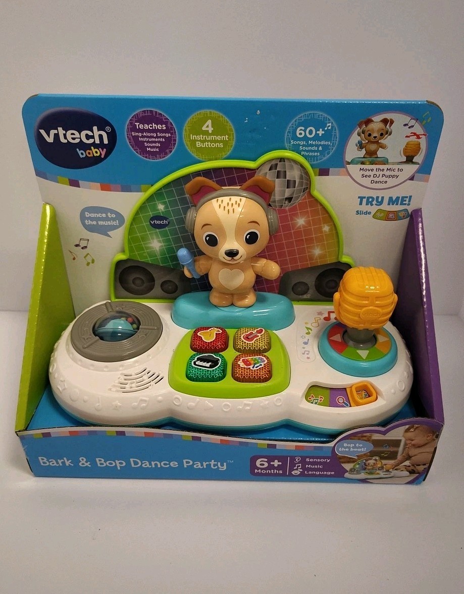 VTech Bark and Bop Dance Party Musical DJ Puppy Toy NEW. FREE SHIP