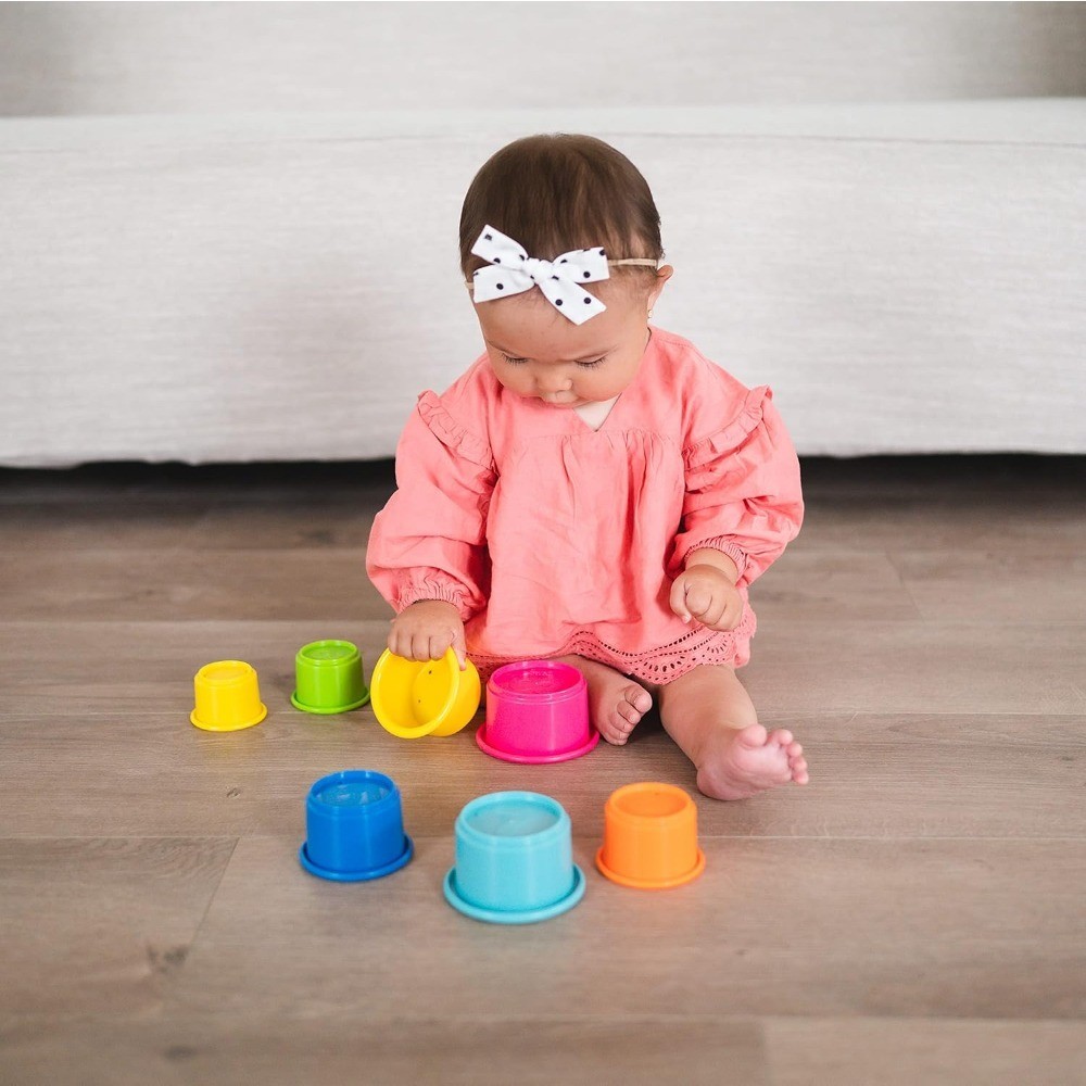 Stacking Cups with Water Toys for Baby Bath & Toddler Water Table – 8 Piece