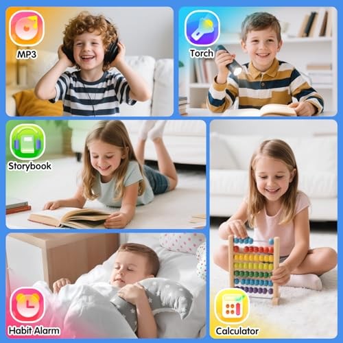 Smart Watch for Kids with 24 Puzzle Games HD Touch Screen Camera Video Blue