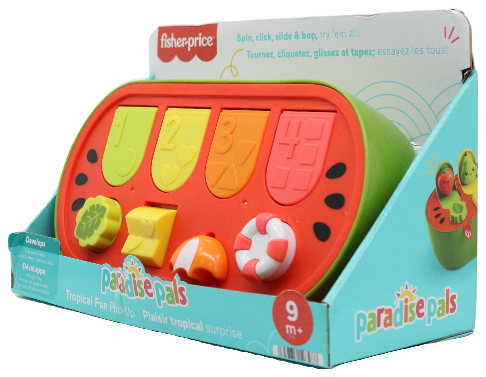 Fisher-Price Tropical Pop-Up Toy for Babies:Fun Fine Motor Skills, Memory Skills