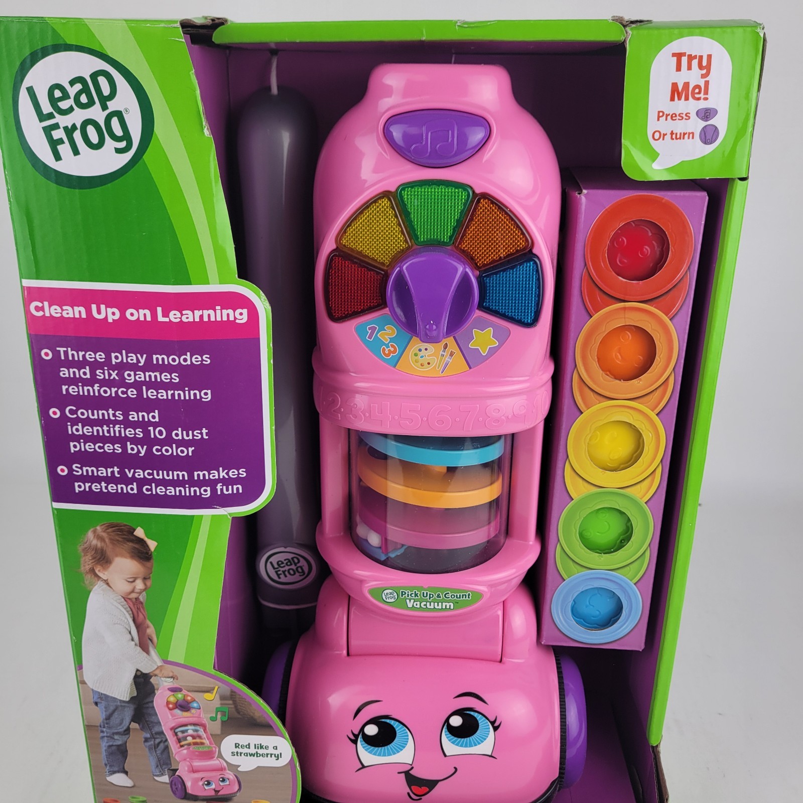 LeapFrog Pick Up and Count Vacuum, Pink. New Sealed
