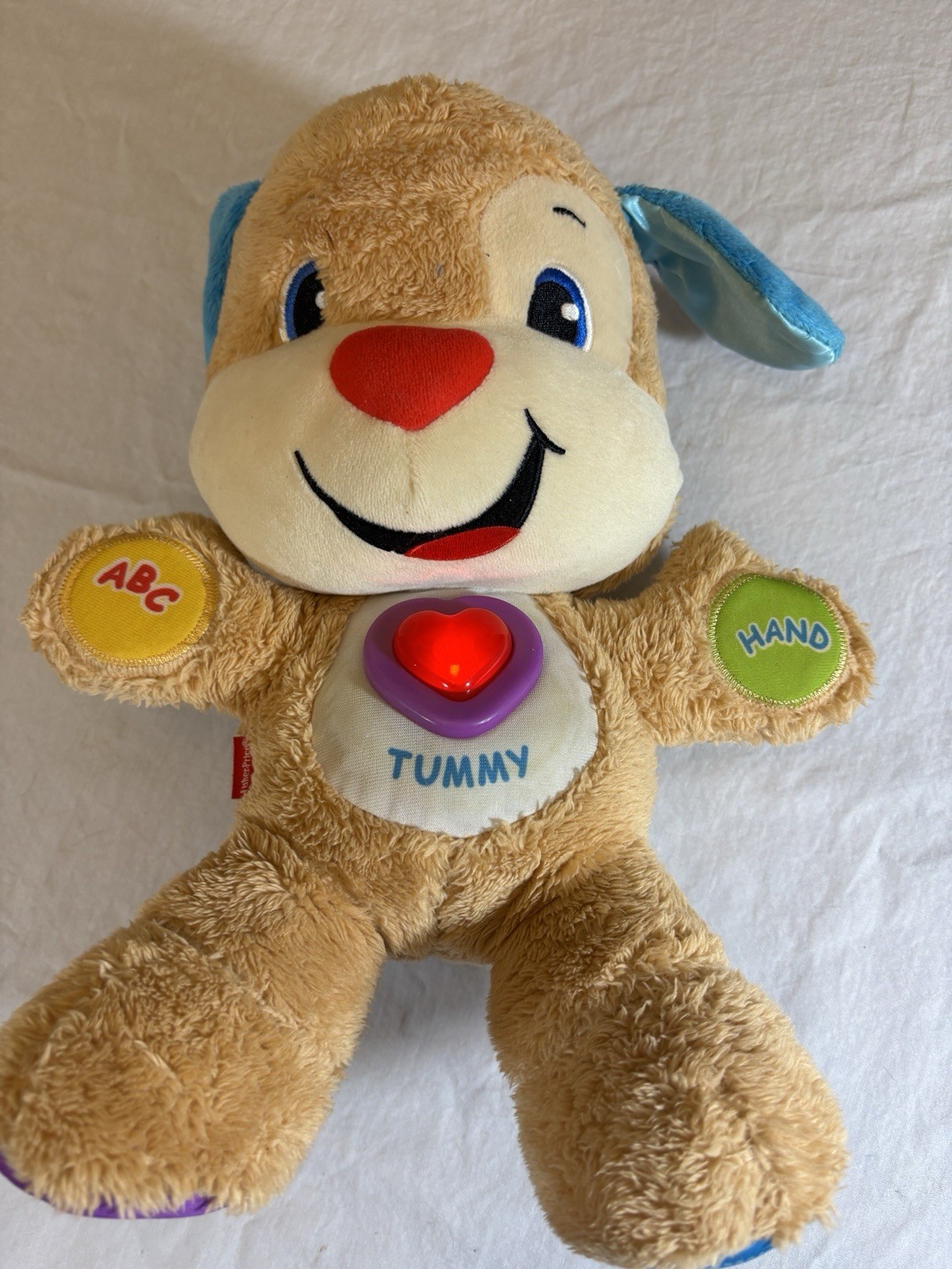 Fisher Price Smart Stages Plush Puppy Dog Laugh and Learn Interactive Toy Works