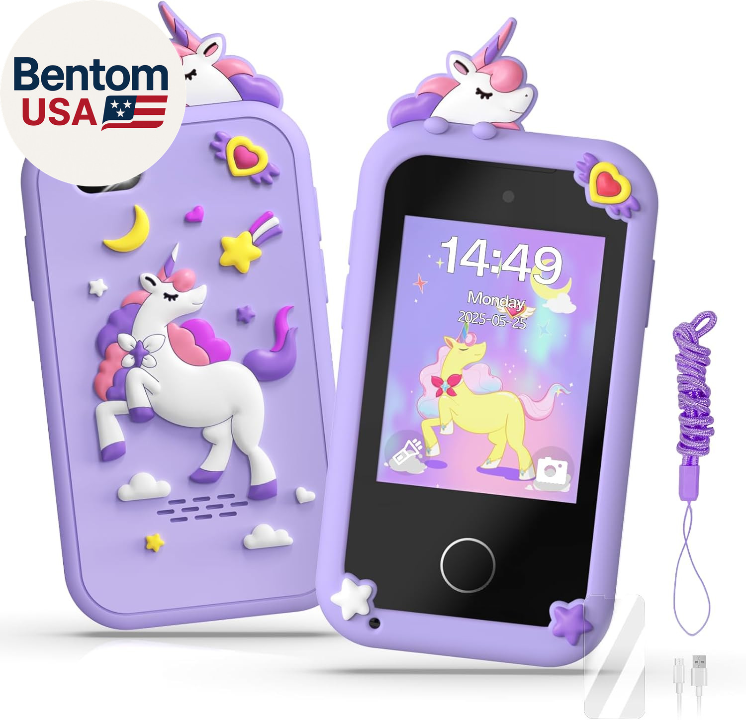 Kids Smart Phone Toys for Girls,Christmas Birthday Gifts for Girls Age 3-10 Kids