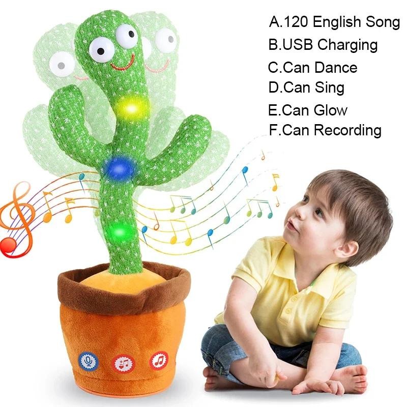 1pc-dancing Talking Cactus Toys for Baby Boys and Girls, Singing Mimicking Recor