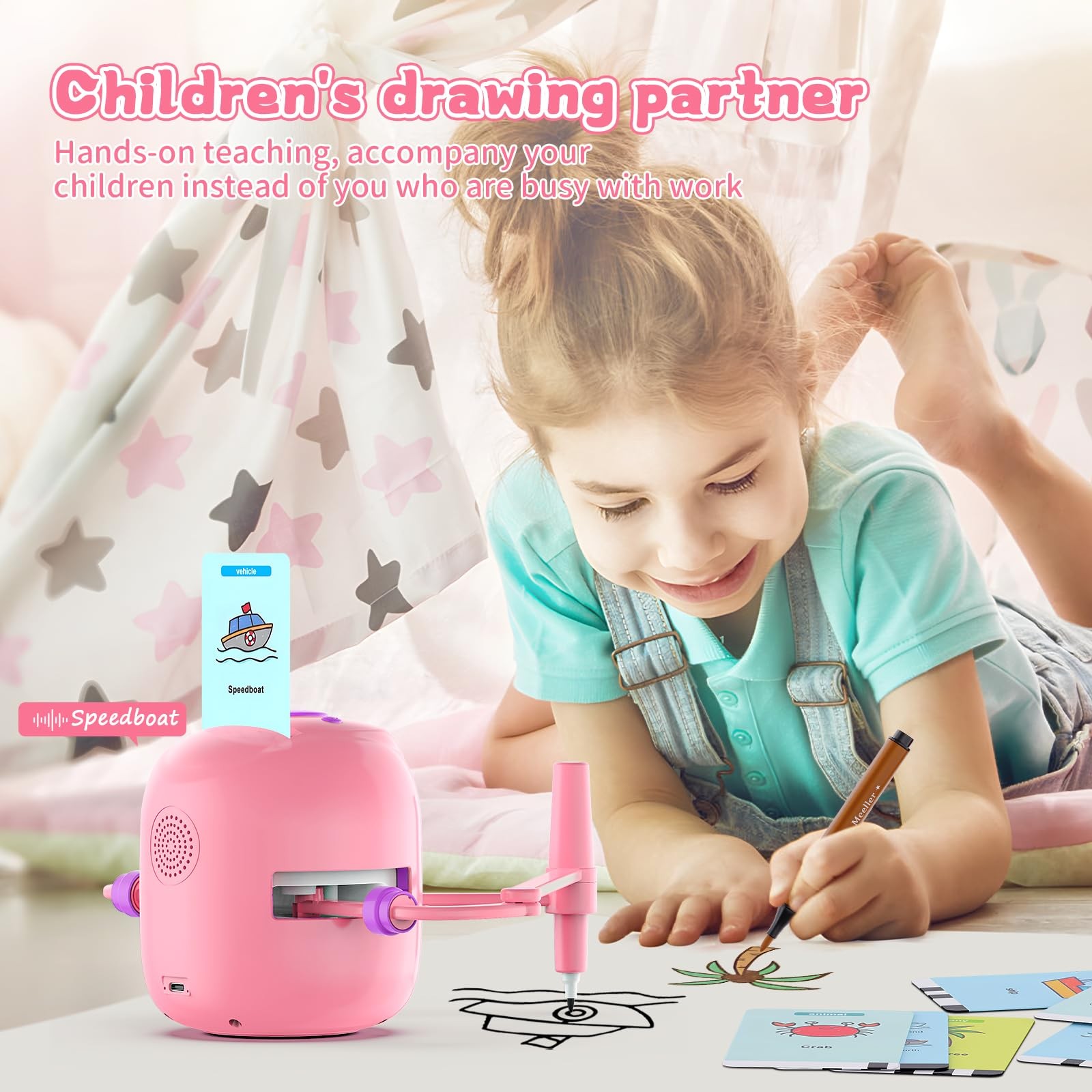 Interactive Educational Drawing Robot for – Montessori Learning Toy with 150 …