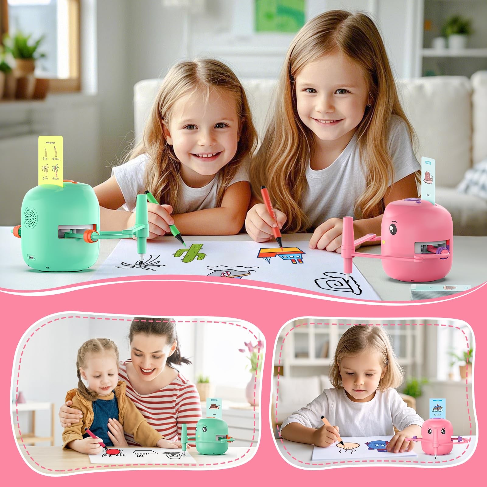 Interactive Educational Drawing Robot for – Montessori Learning Toy with 150 …