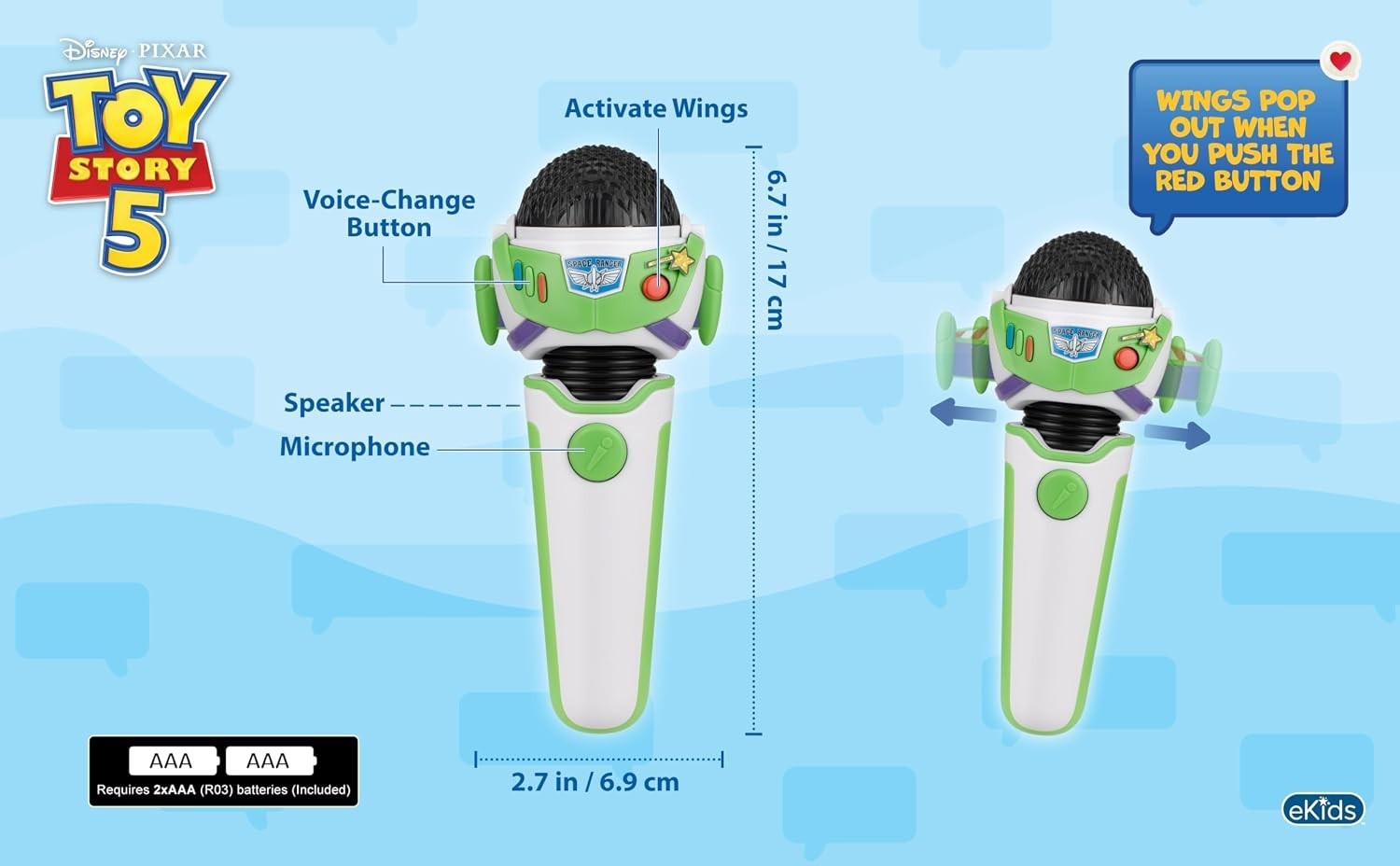 Toy Story Voice Changer Microphone for Kids Fans Toys
