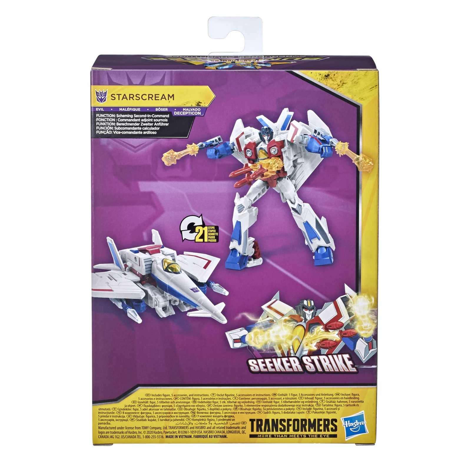 Transformers Bumblebee Cyberverse Adventures Toys Deluxe Class Starscream Act…