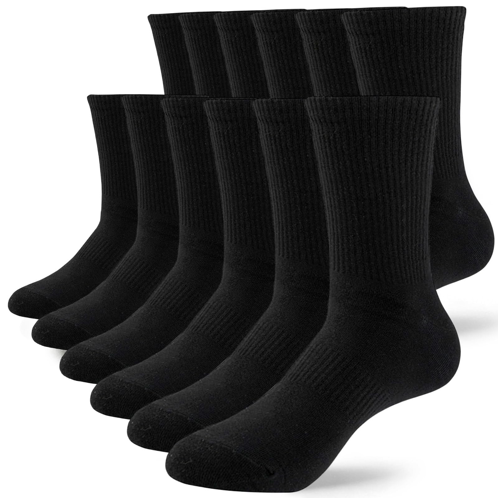 Very Thin Mens Mid Crew Socks, Lightweight Breathable, Arch Support, Athletic…