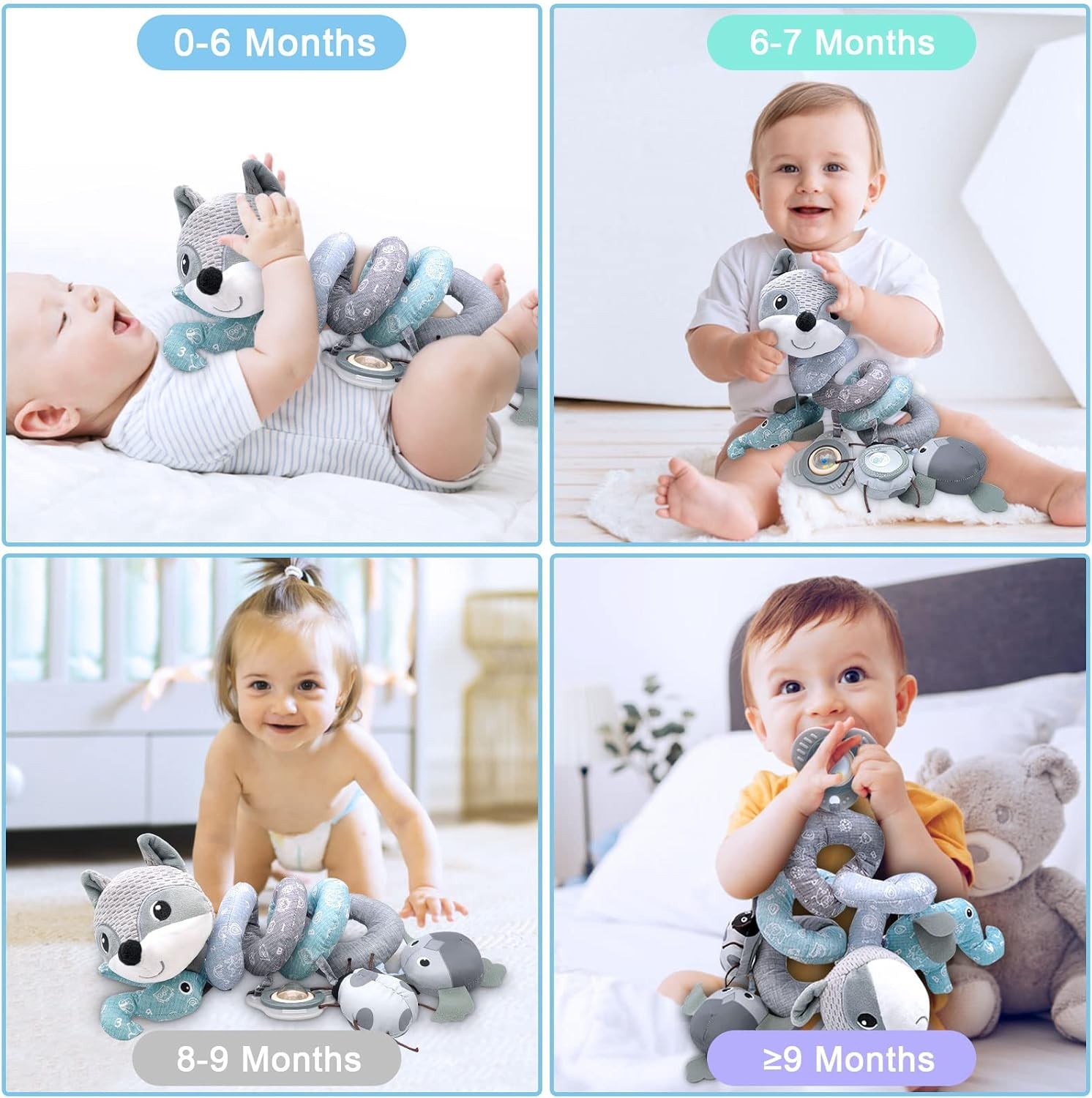 Car Seat Toys for Babies Baby Toys 3-6 Months Carseat Stroller Toy Developmental