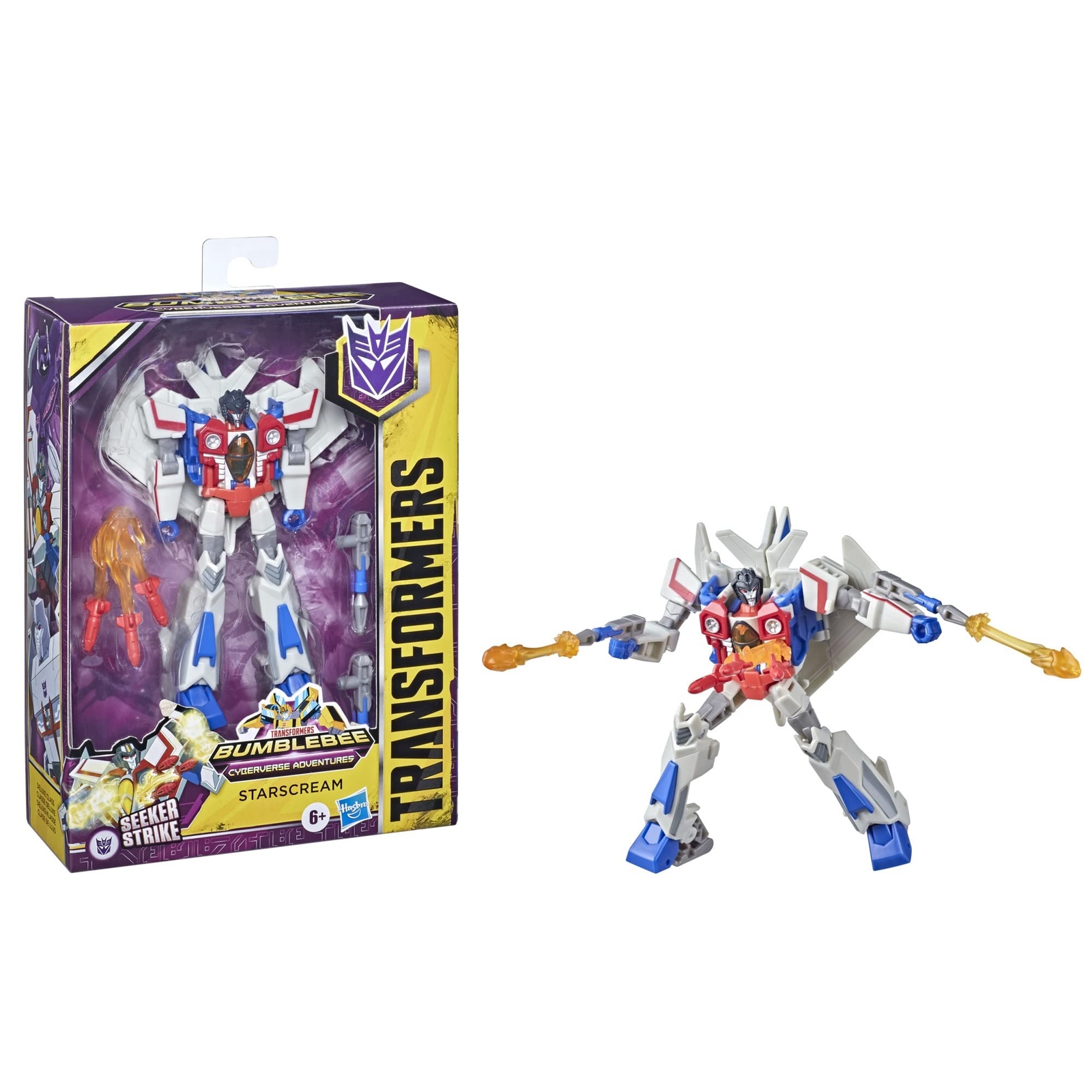 Transformers Bumblebee Cyberverse Adventures Toys Deluxe Class Starscream Act…