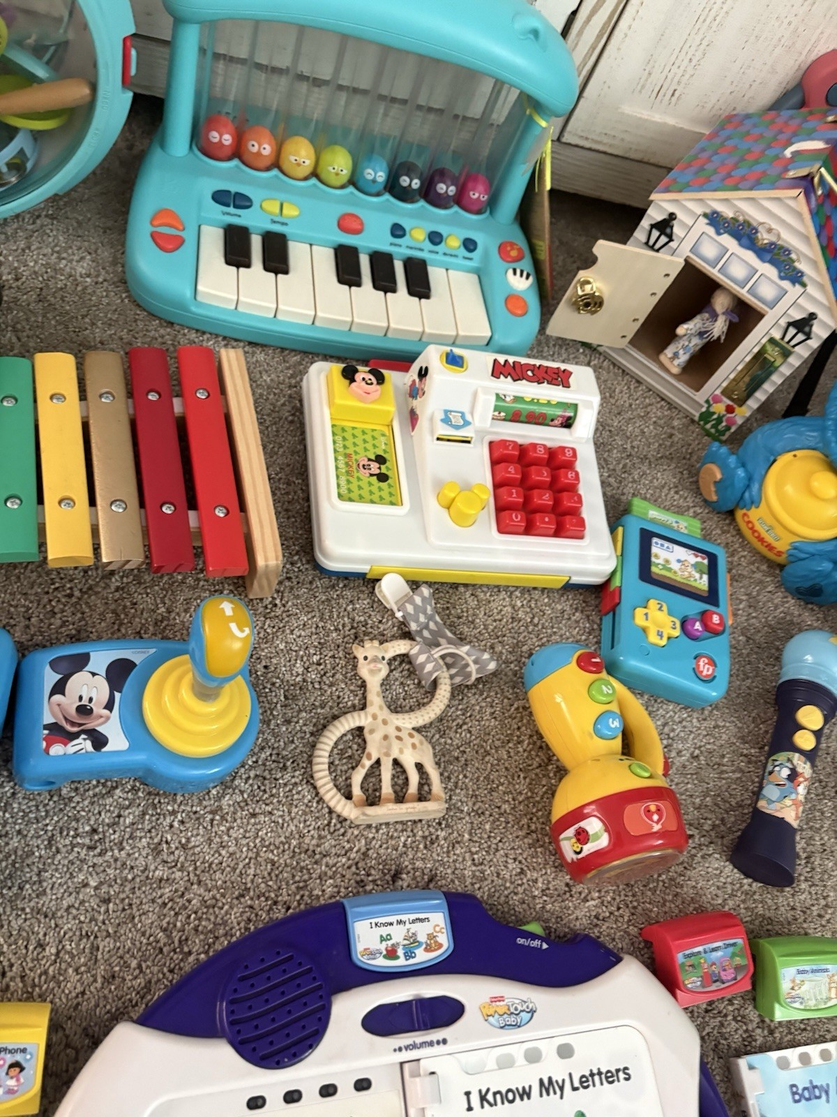 Huge Toddler Toy Lot Learning Toys Musical Piano LeapFrog Fisher Price VTech