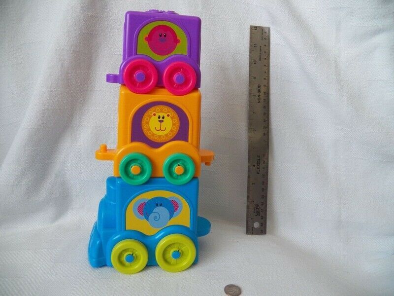 Fisher Price Stack & Roll Choo Choo Train Baby Toy BH126 Nesting blocks animals