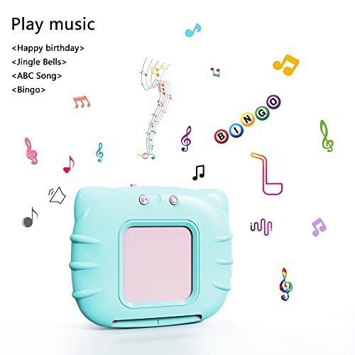 Audible Learning Toy with Music for 520 Sight Words English + 4 songs Cyan