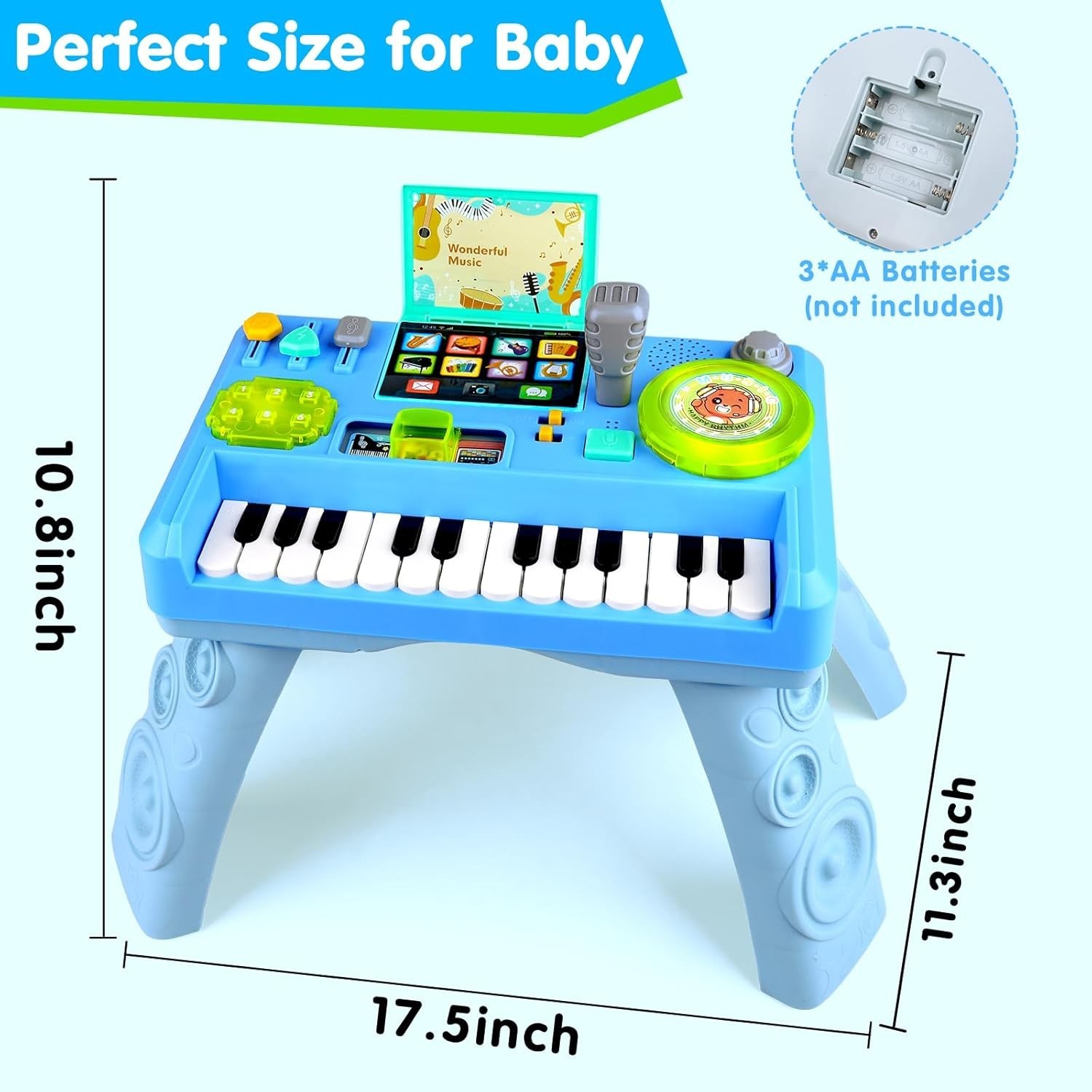 Fisher-Price Laugh and Learn Baby and Toddler Toy Mix and Learn DJ Table Musi